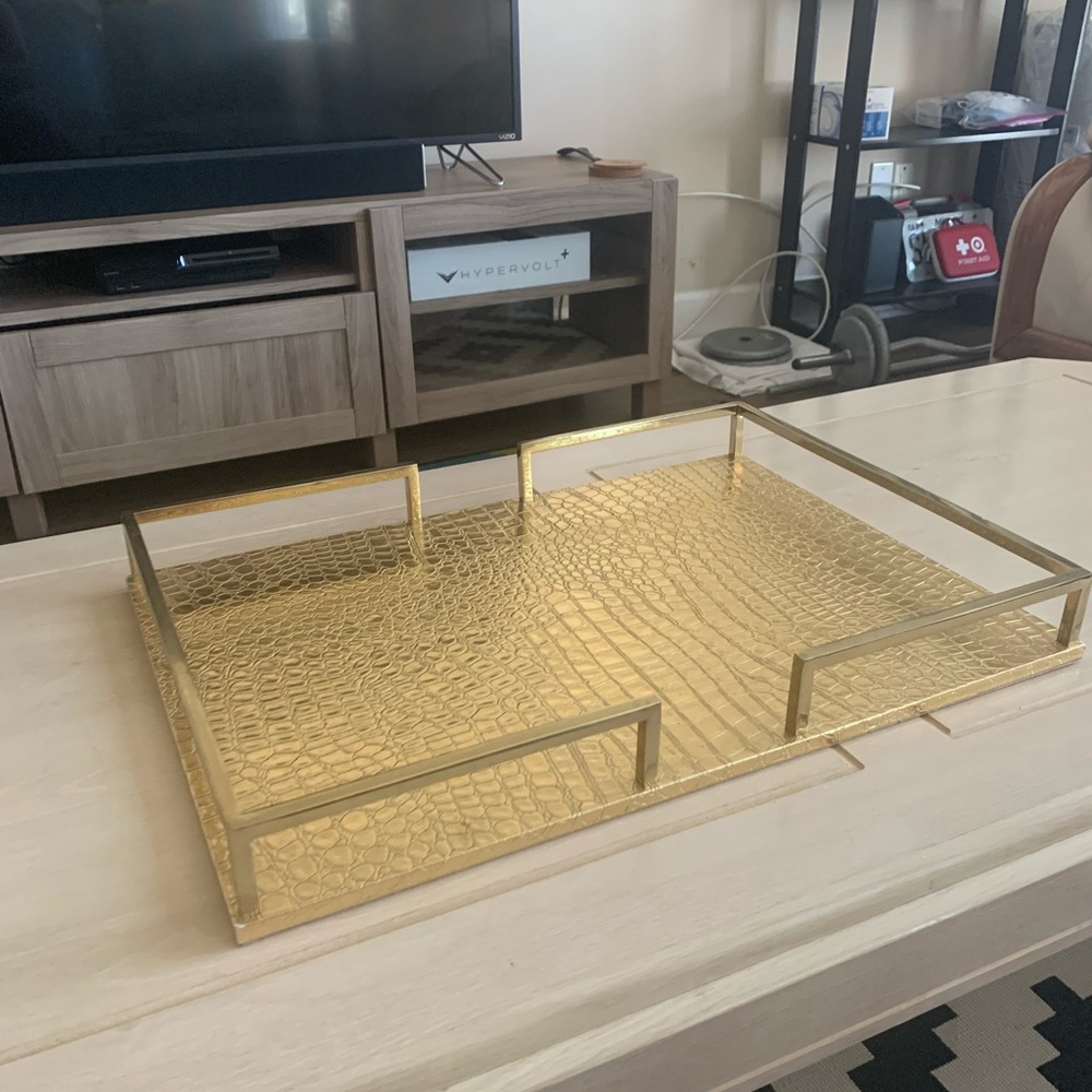 West Elm gold tray